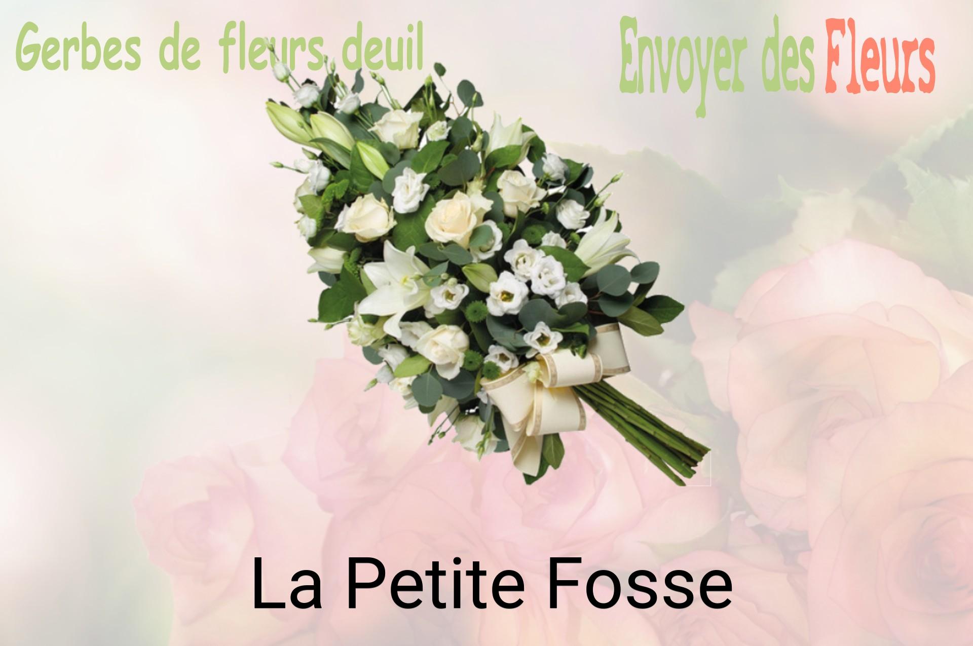 Gerbe de fleurs de deuil livrée à La Petite-Fosse